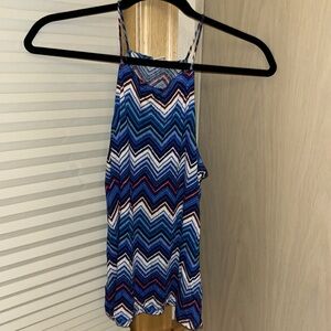 Halter Neck Tank Chevron Patterned Top